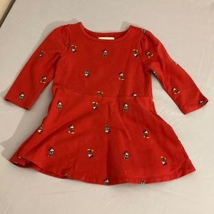 Gap Baby Disney Mickey Red Dress Girl 2yrs
